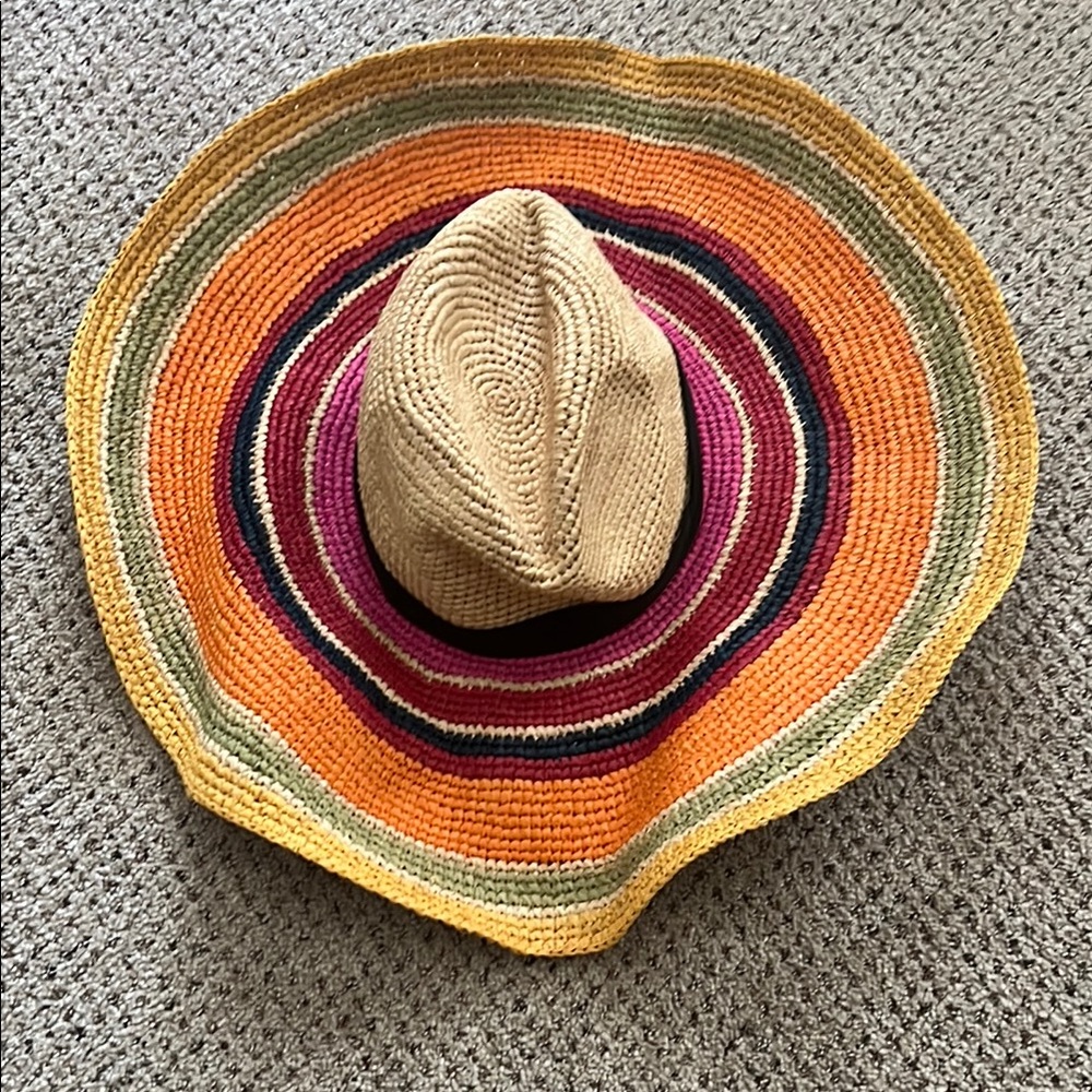 J.Crew Packable Colorful Woven Straw Hat